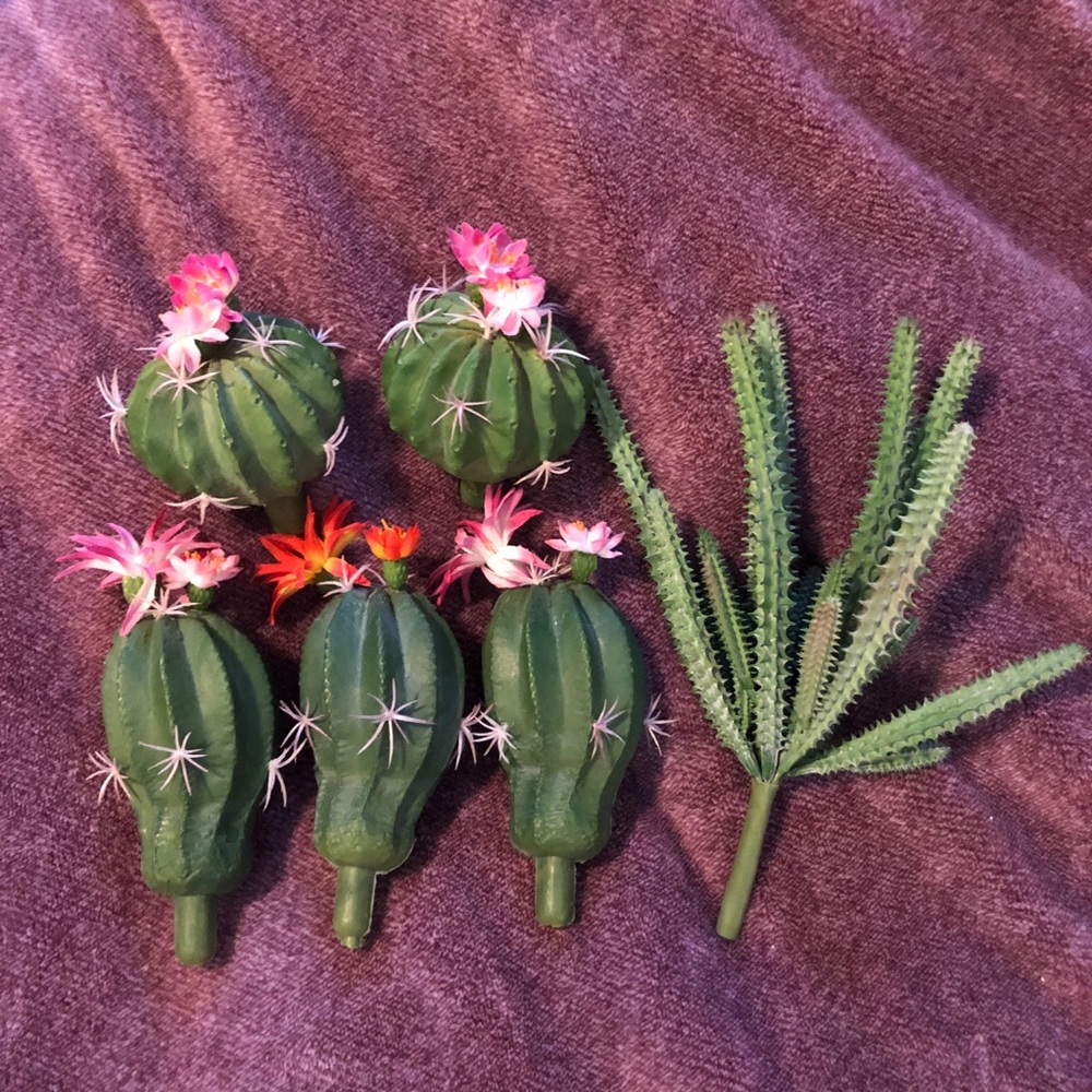 Lot of Faux Cactus Picks